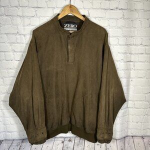 Zero Restriction Golf Pullover Large Brown Long Sleeve Microfiber